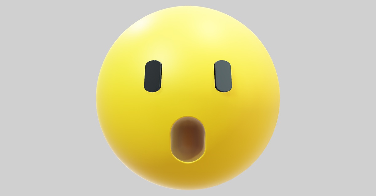 Emoji making a surprised face
