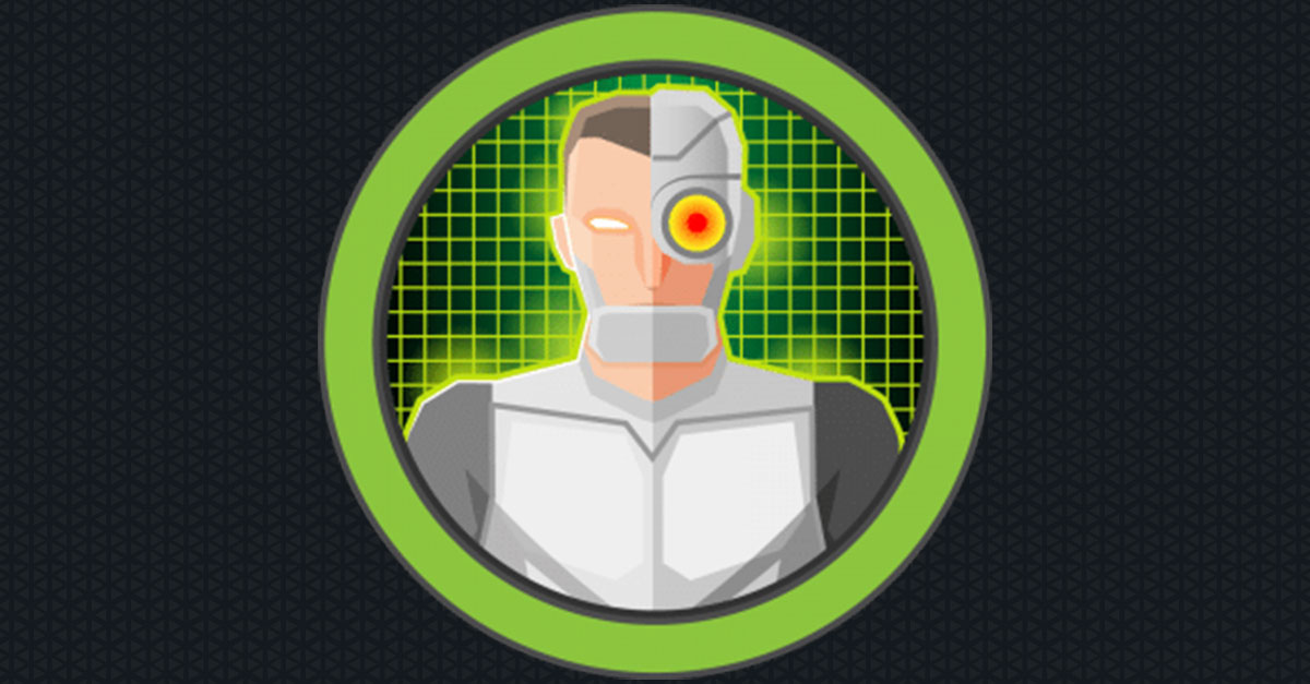 Hack the Box Mirai Cyborg Character Headshot