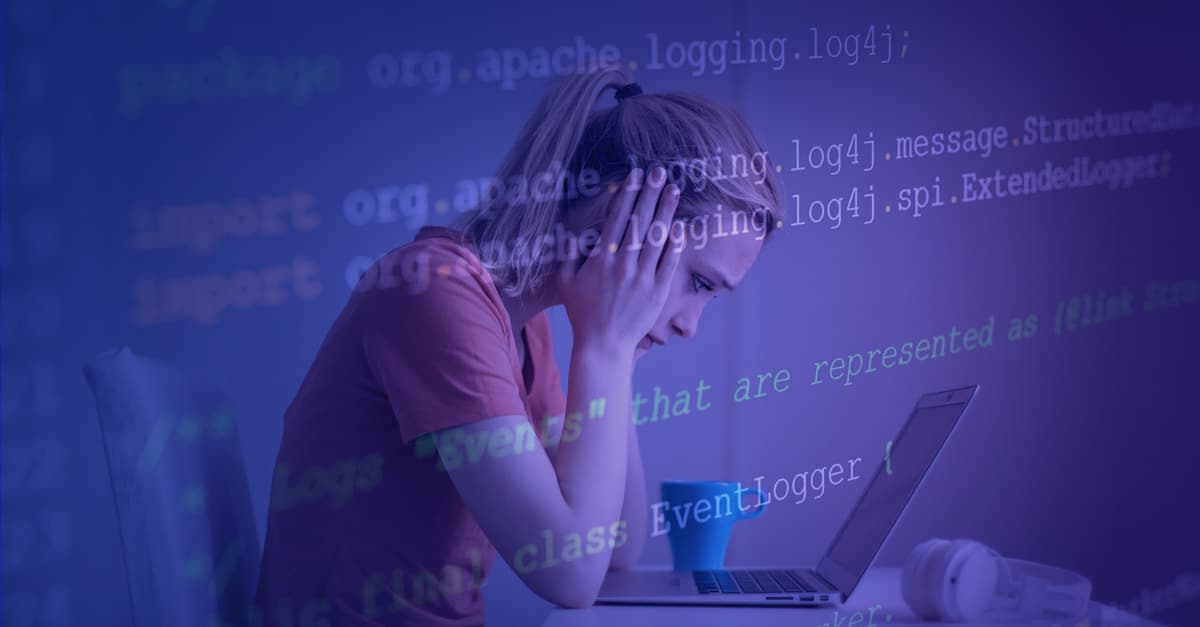 Woman unhappy with Log4shell Vulnerability