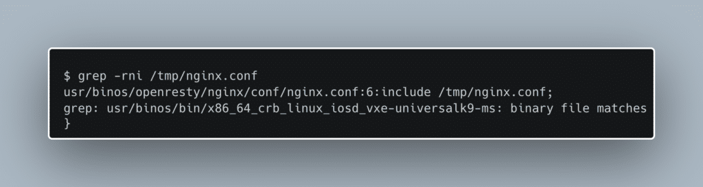 grep for nginx.conf