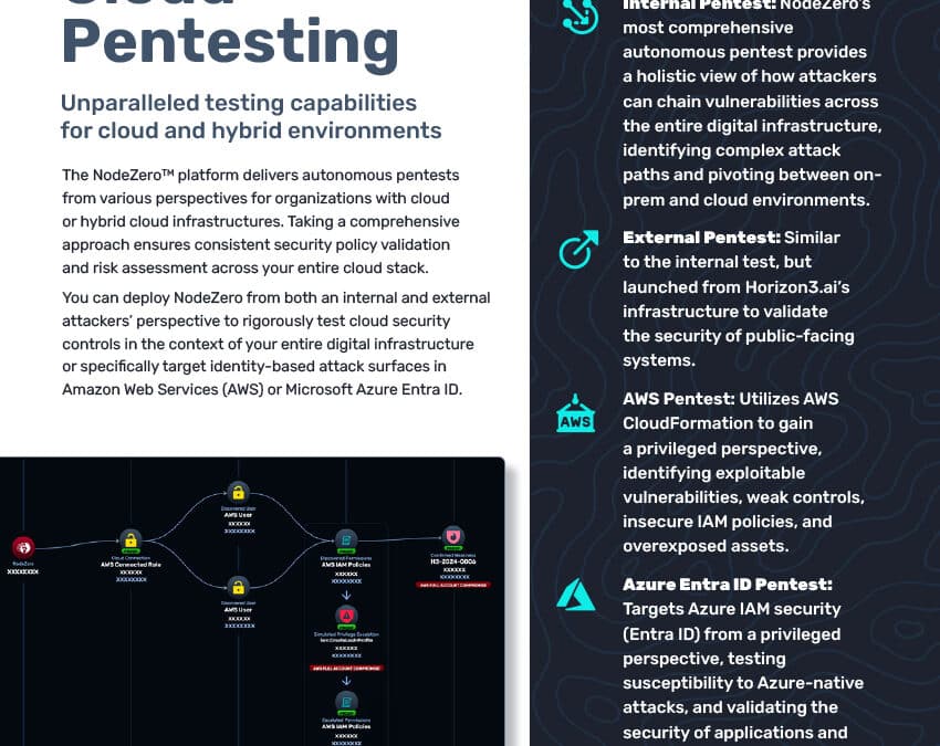 NodeZero Cloud Pentesting