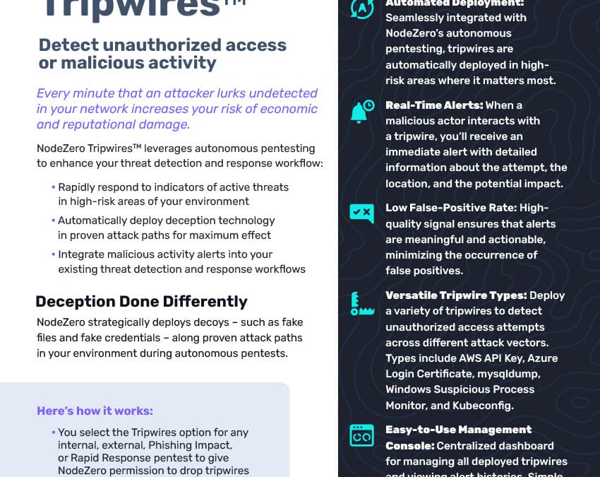 NodeZero Tripwires